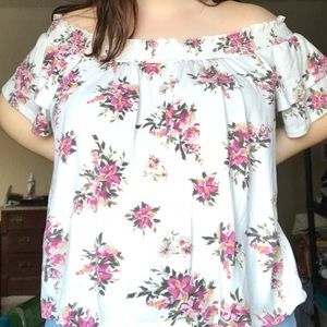 Floral off-the-shoulder Top